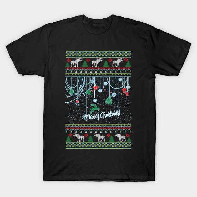 light up christmas Ugly Christmas Sweater T-Shirt by tabaojohnny